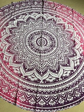 💜💗 Bohemian Round Mandala Tablecloth